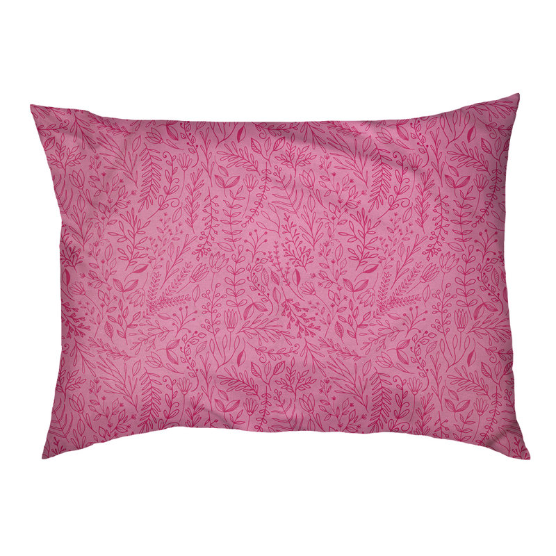 Coussin pour chien floral ditsy Byrge, Moyen (L 29,5 po x P19,5 po x H 9,5 po), Rose