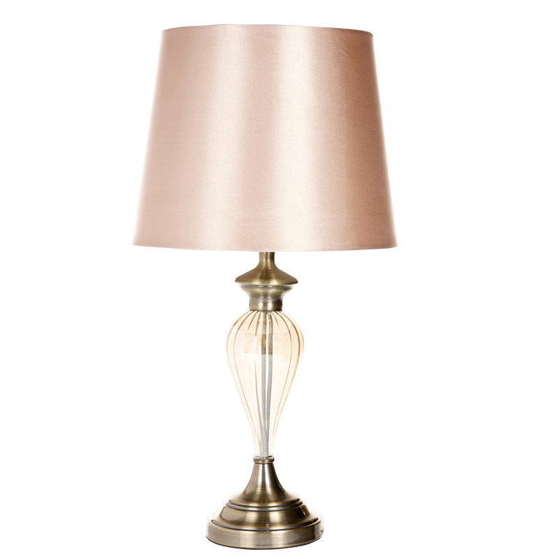 Sorinne Table Lamp, Smokey Base/Grey Shade