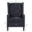 Compact 27.16 Inch Wide Manual Wing Chair Recliner With Adjustable Reclining Gears And Durable Fabric