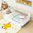 Wood Platform Bed With 2 Drawers And Fence-144329469-144329467