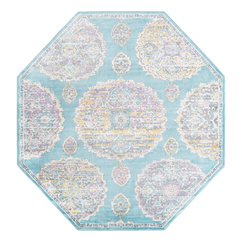 Paragon Floral Indoor Rug, Octagon 8'2" x 8'2"