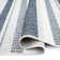 Howle Tripoli Mateo Modern Striped Indoor/Outdoor Area Rug, Dark Blue/Cream