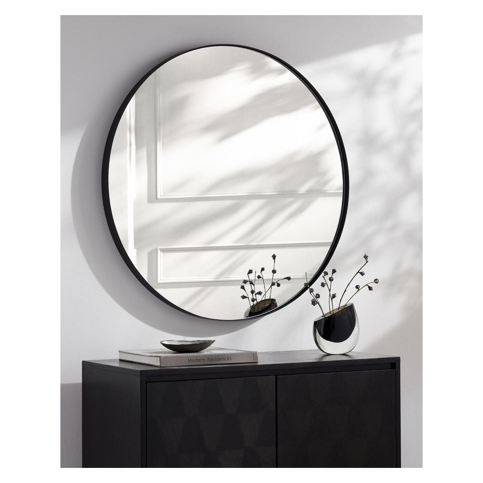 Bassevelde Mirror, Black, 36" x 36"