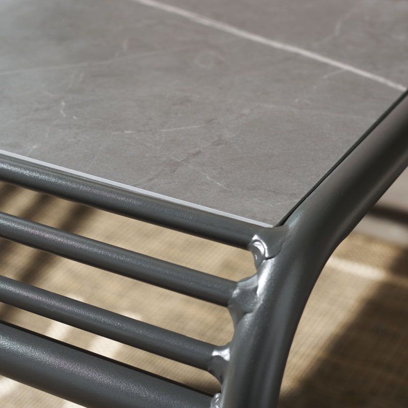 Hydetown Sintered Stone Table, Gray