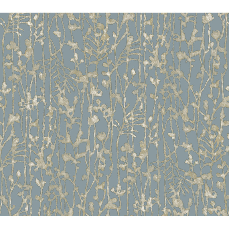 Papier peint abstrait filigrane bleu clair, Bleu
