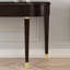 Dark Brown Solid  Wood Half-circle Console Table-908101265