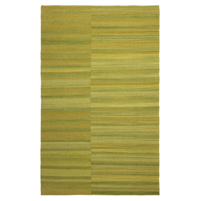 Kilim Boho vert 5 pi 1 po x 8 pi 0 po