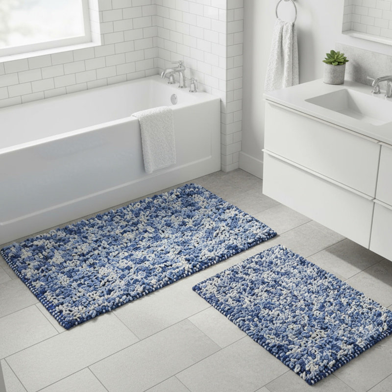 Abbey Noodle 2PC Rug Set-BLUE, Blue