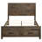 Rustic Golden Brown Queen Storage Bed