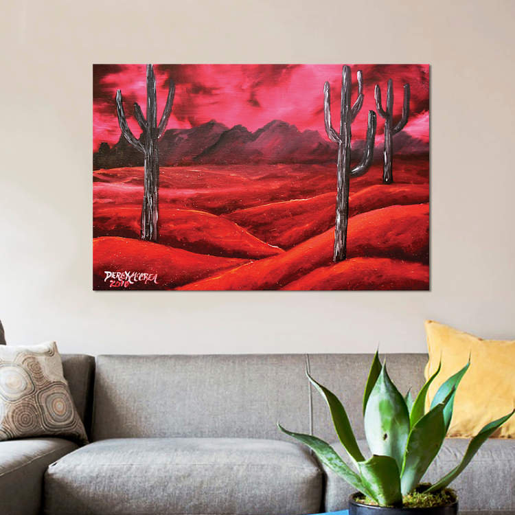 «Southwestern Desert», impression sur toile, H 8 po x l 12 po x P 0,75 po, Toile tendue, Pas de tapis