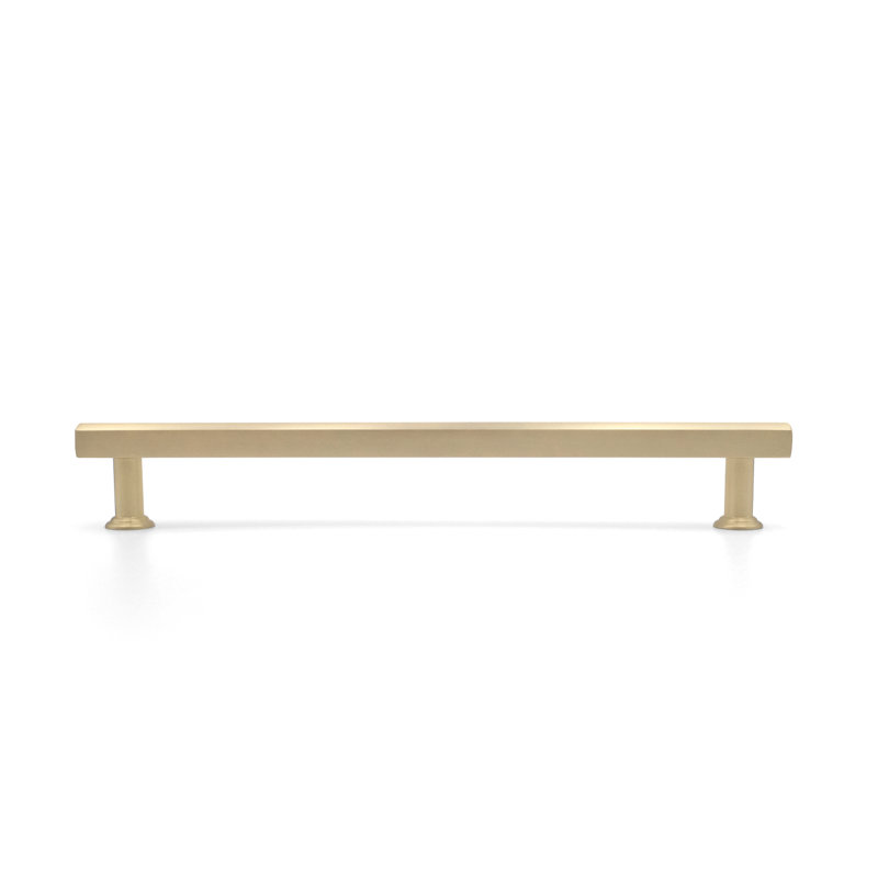 Mod Two Tone Bar / Handle Pull, 8", Satin Brass