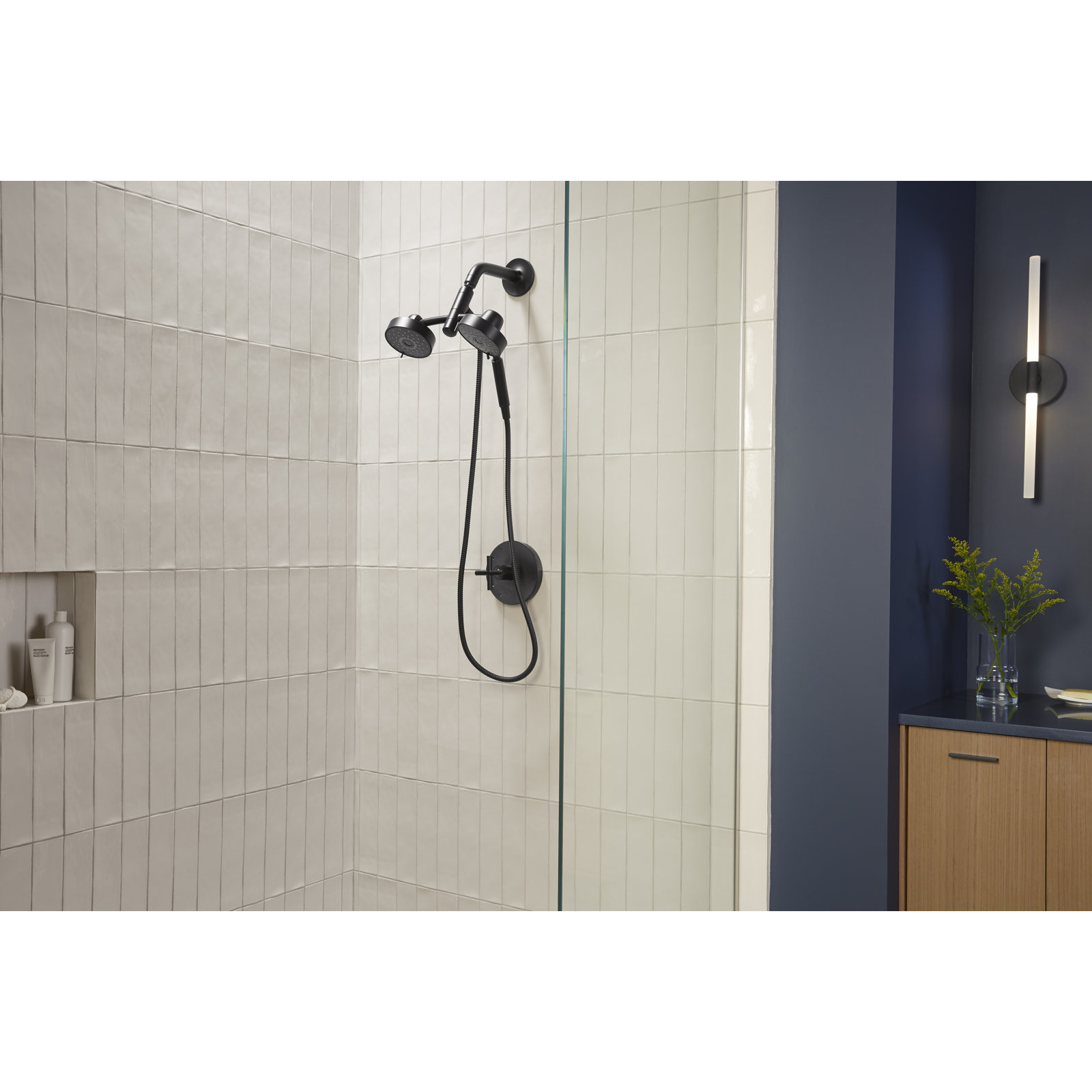 Purist Showerarm and Flange, Vibrant Titanium