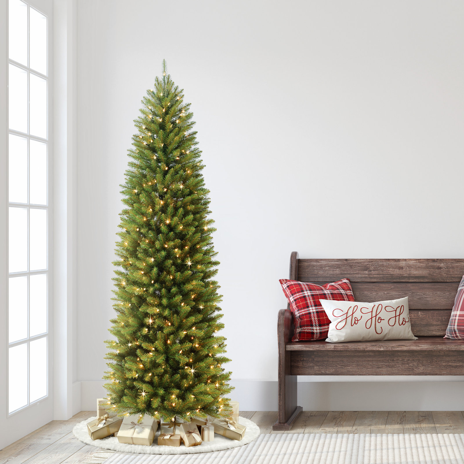 Fraser Lighted Artificial Christmas Tree, 6.5' H