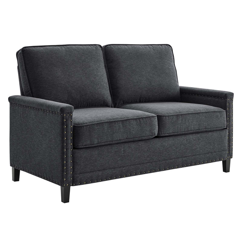 Causeuse Ashton, Polyester gris anthracite