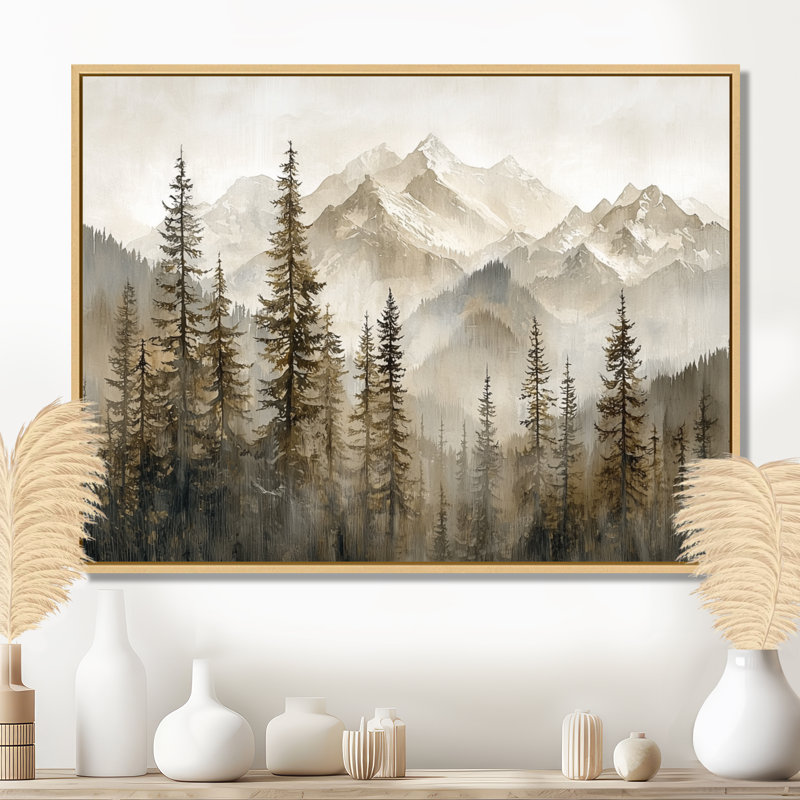 «Timber and Peaks Mountain Simplicity In Winter III», art sur toile, H 34 po x l 44 po, Toile tendue, Ne s’applique pas