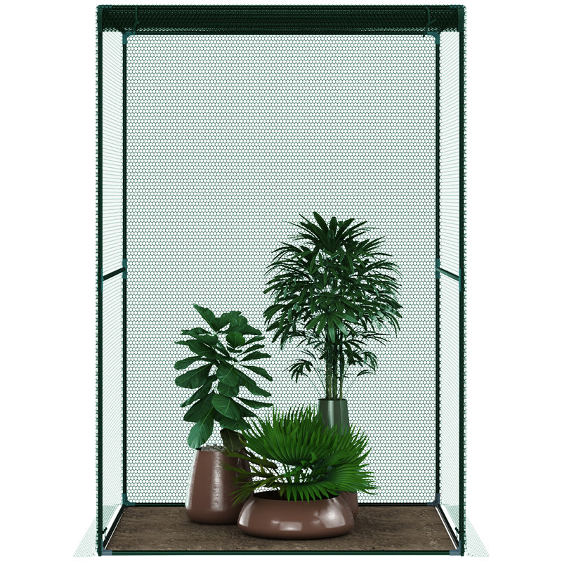 Filet de sécurité pour jardin avec porte à fermeture à glissière 4 'X