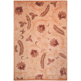 Tibetan Hand Knotted Wool Pile Floral Rug