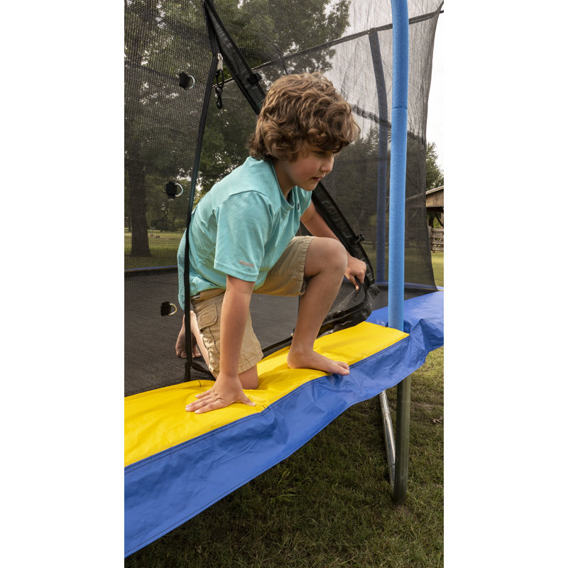 JumpKing 10 x 14 Foot Enclosed Rectangular Trampoline with G3 Pole