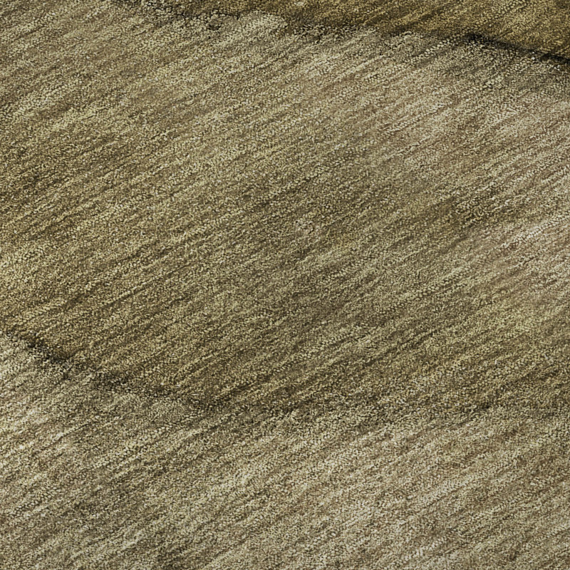 Tapis brun Cerrito AMF607 lavable à la machine de qualité supérieure, Rond 8 pi