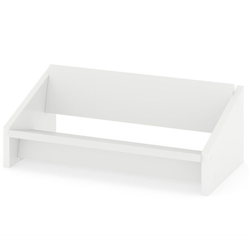 Organisateur de bibliothèque de bureau en bois, petite bibliothèque inclinable pour le rangement de bureau à domicile