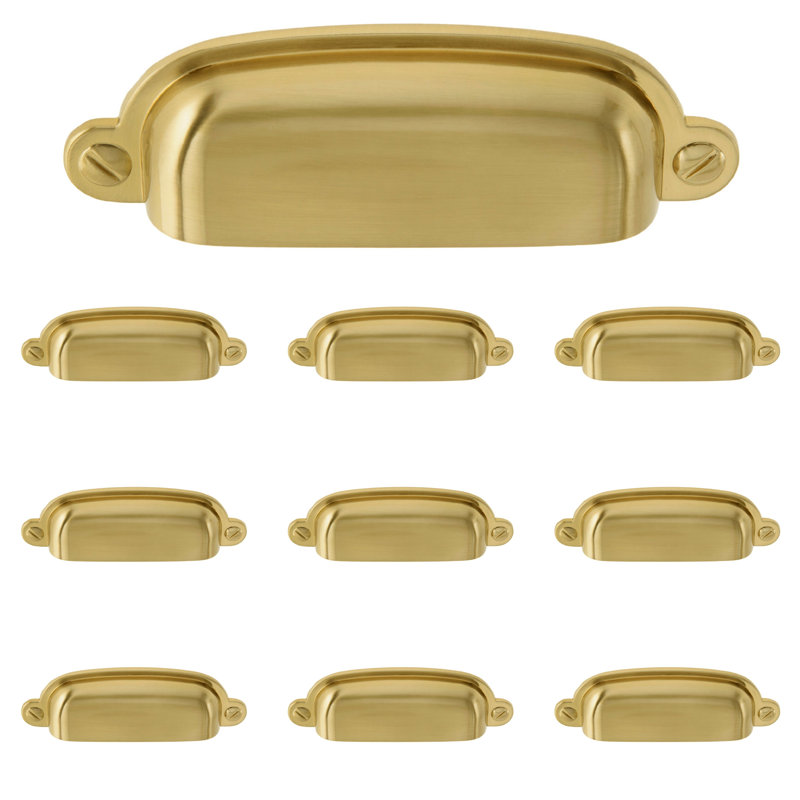 Garner 2-3/4" Satin Brass Cup/Bin Pull Multipack, Satin Brass