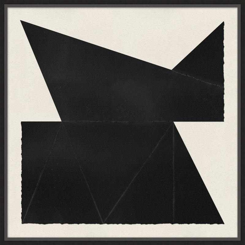 Origami 5' Framed Graphic Art Print on Glass