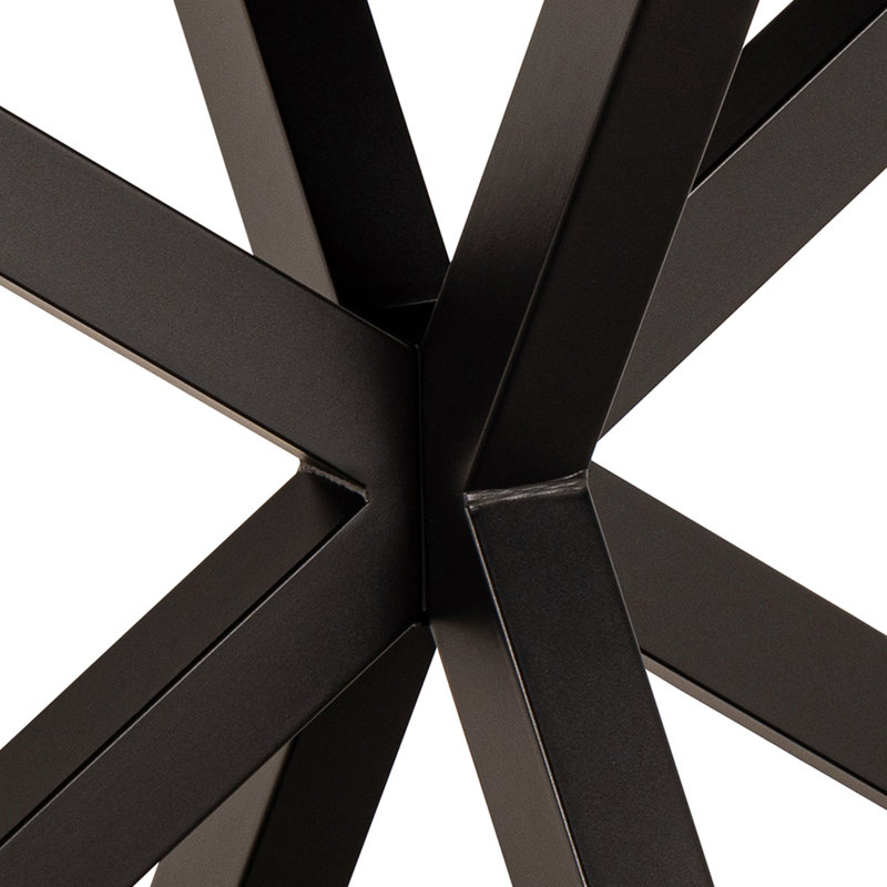 Metal Base Dining Table, Brown