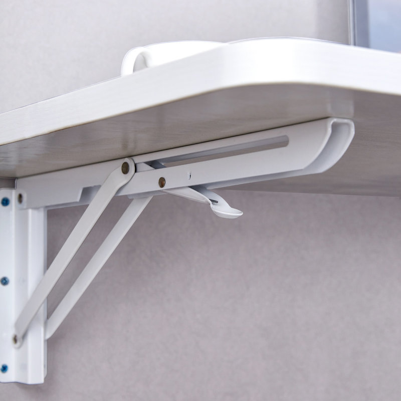 Table pliante murale - Établi polyvalent pour petits espaces, Blanc, H 7,3 po x L 31,4 po x P 15,7 po