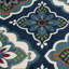 Tapis d'intérieur / extérieur bleu / vert / crème touffeté à la machine Hecht-86811405