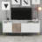 Modern White and Gold Console Table, 70.9 x 30.3 x 13.8 inches | 100% Melamine Coated Particle Board, Thickness: 0.7 inches | Stylish Geometric Design for Entryway or Living Room, Durable and Elegant