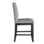 Chaise de comptoir Donny - gris (ensemble de 2)