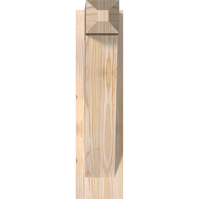 Artisan traditionnel en bois rustique, Sapin Douglas de 5 1/2 po (lisse), P 14 po x H 22 po