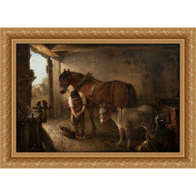 A Farrier Shoeing A Plough Horse