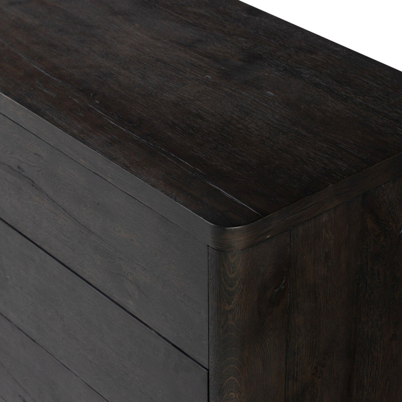 Noeline 6 Drawer Dresser-Worn Oak, Smoked Black Oak