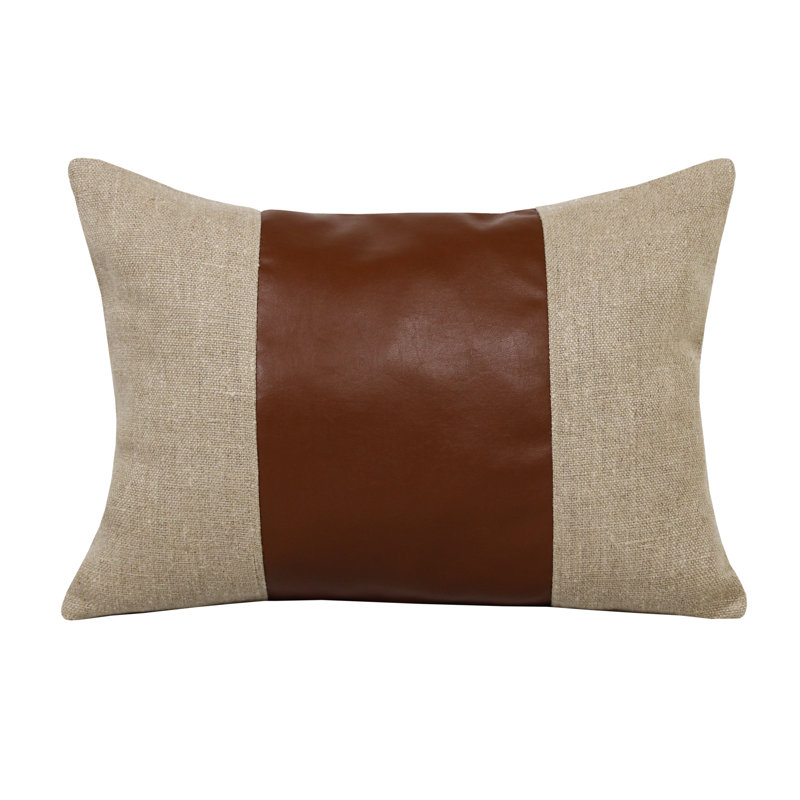 Housse et insert de coussin rectangulaire en lin lombaire, Housse de coussin seulement - sans coussin