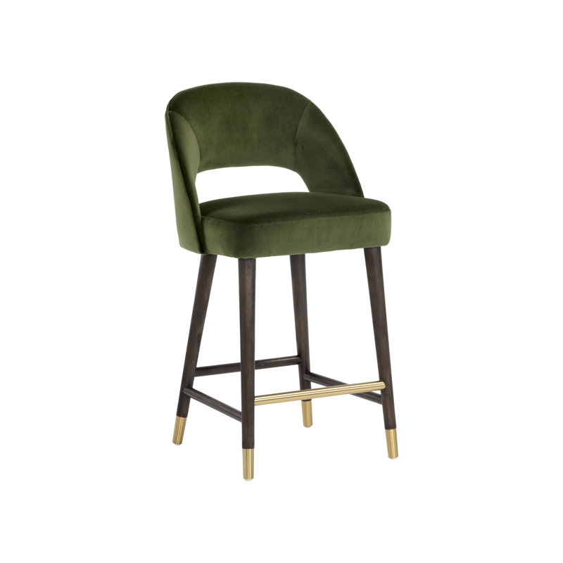Monae Upholstered Bar Stool, Beige, Counter Stool (26" Seat Height)
