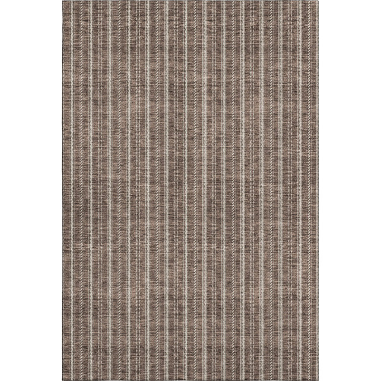 Premium Machine Washable Prisco Brown Rug