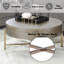Table basse Weyton brun clair et champagne