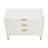 Dumbo 35" Fluted Dresser In White (3-Drawer)-583326896