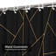 Rideau de douche mosaïque noir à motif abstrait art abstrait avec 12 crochets-1351816377
