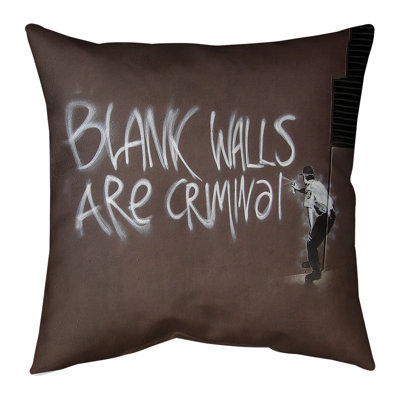 Blank Walls Are Criminal Pillow