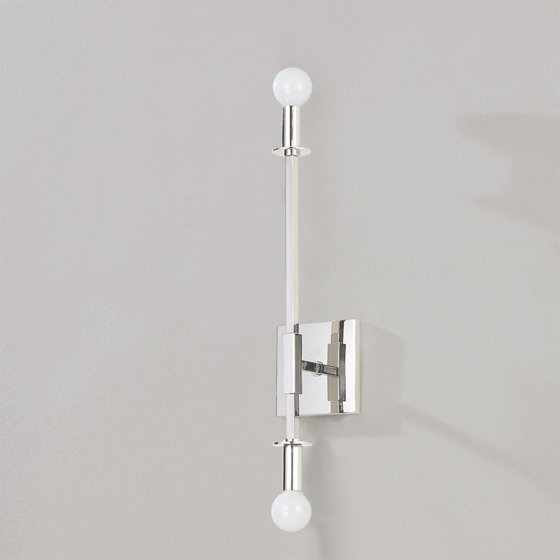 Applique murale 2 lumières Milana, Nickel poli