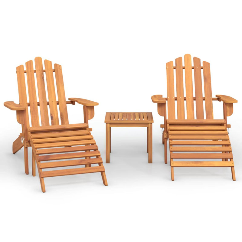 Chaise Adirondack d'extérieur Piercey, Brun