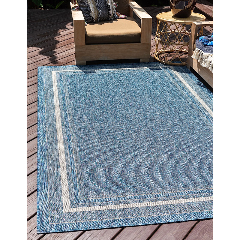 Tapis de véranda d'extérieur couleur ciel, Rectangle 6 pi x 9 pi