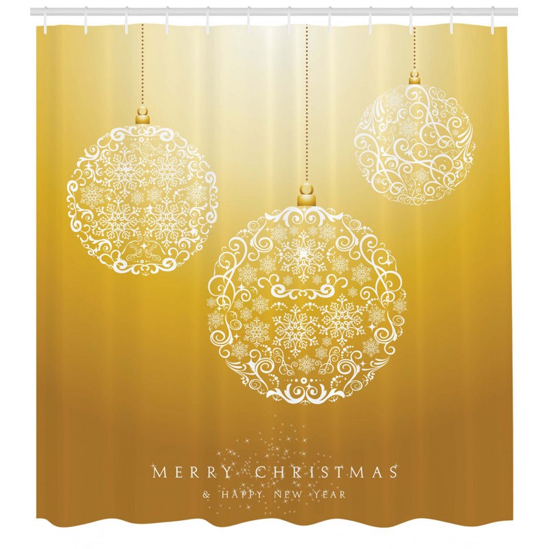 Shower Curtain with Hooks Included, 75" H x 69" W