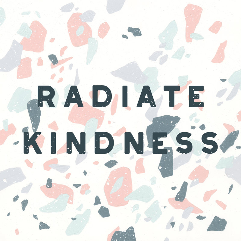 Terrazzo Inspiration I Kindness by Moira Chocolate - Wrapped Canvas Print, 91cm H x 91cm W