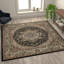Tapis à motif de médaillon en oléfine Damora-892836111