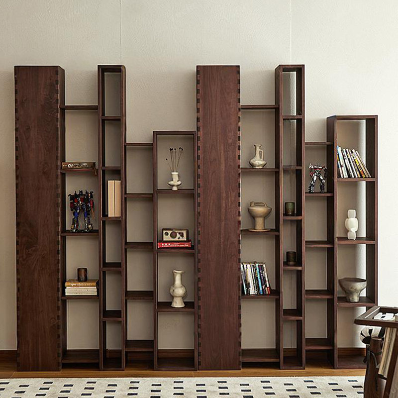 American style luxury pure solid wood bookcase