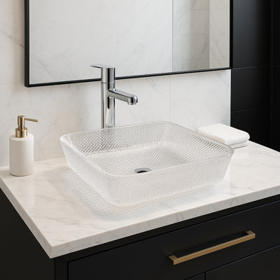 Lavabo vasque en verre 16 "AquaLuxe