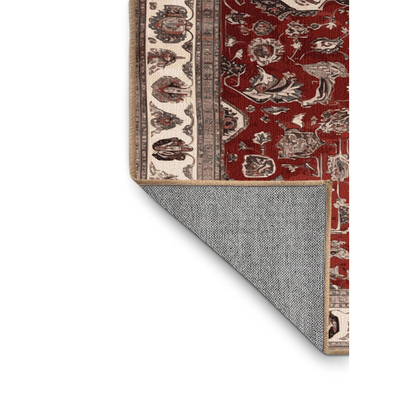 Tapis brun lavable à la machine, Carré 5 pi